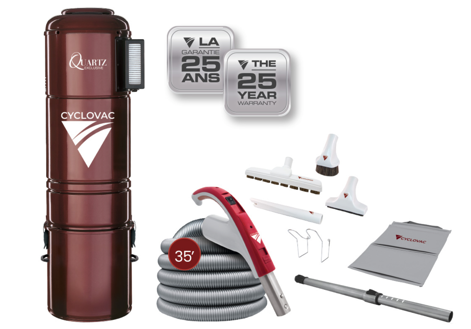 Cyclo Vac Central Vacuum H725 Quartz Exclusive Package