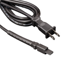 8' Wall End Power Cord for Central Vacuum Hose 0 Black / Grey