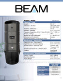 Beam 475A Central Vacuum with SEBO Cleaning Set