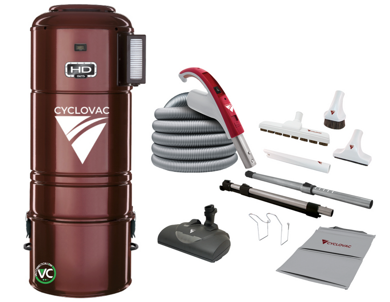 Cyclovac Central Vacuum HD925 with 35' EBK360 Wessel Cleaning Set