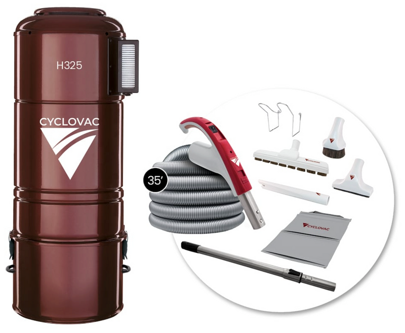 Cyclovac H325 Special Edition Central Vacuum with 35' Luxe Cleaning Set
