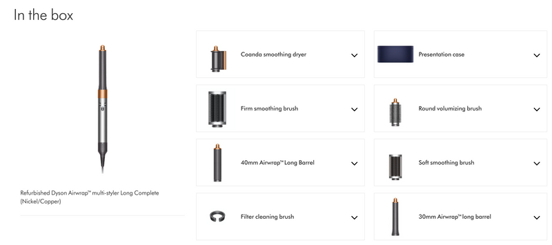 Refurbished Dyson Airwrap multi-styler Long Complete (Nickel/Copper)