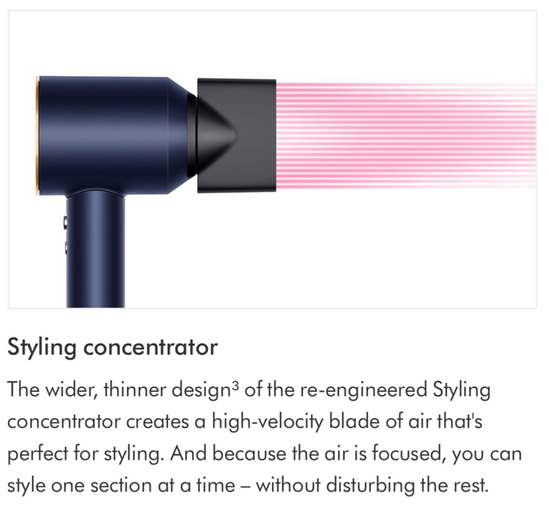 Dyson Supersonic Hair Dryer in Prussian Blue/Copper |Refurbished By Dyson