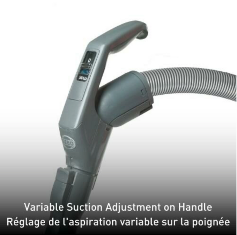 SEBO Airbelt E3 Premium Canister Vacuum in Pastel Blue