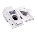 Vaculine Square Door Central Vacuum Wall Plate Inlet Valve 110V/24V - White