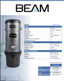 Beam 215 Central Vacuum Canister