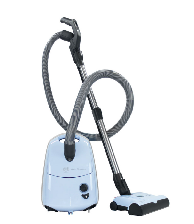 SEBO Airbelt E3 Premium Canister Vacuum in Pastel Blue