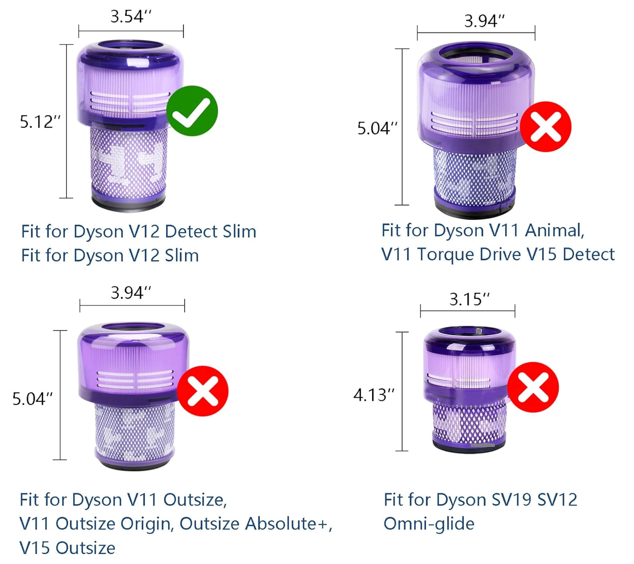 Filtre HEPA de rechange compatible avec l'aspirateur Dyson Filtre HEPA de rechange compatible avec l'aspirateur Dyson