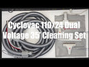 Cyclovac Central Vacuum H725 with 35' Wesselwerk EBK360 Cleaning Set