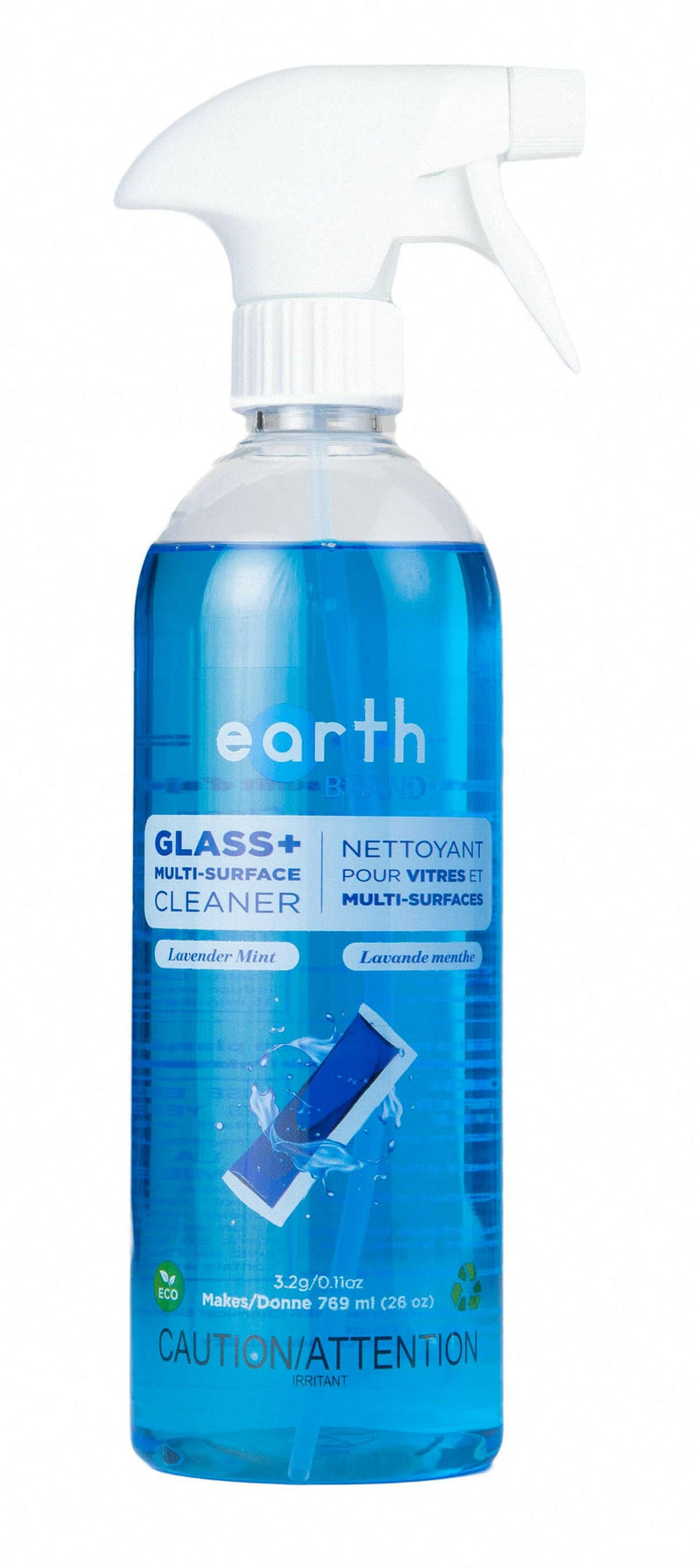 Earth Brand Dissolvable Pods - Glass & Multi Surface Cleaner Starter Bottle.