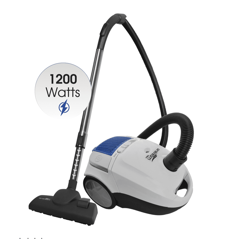 Airstream AS100, 1200 watts. Mid-size canister vacuum with HEPA filtration and HEPA bag..