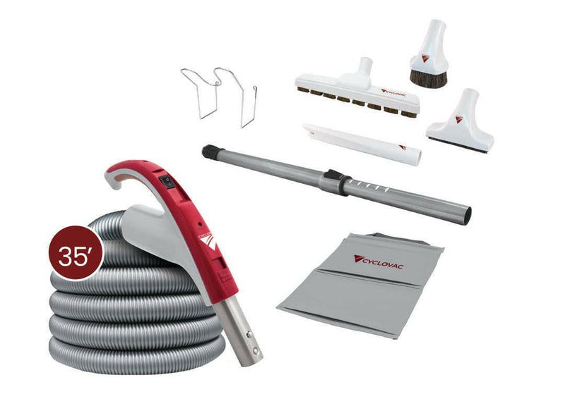 Cyclo Vac Central Vacuum H925 Diplomat | 35' Super Luxe Cleaning Set.