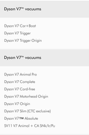 Replacement Bin for Dyson V7 & V8.